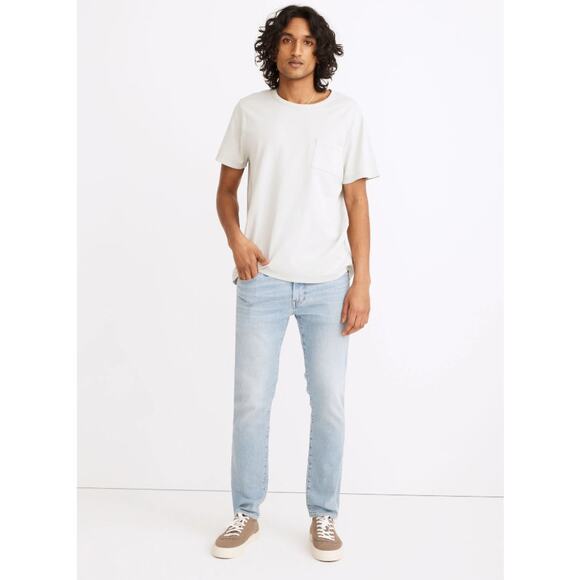 MADEWELL Men's Straight Slim Jeans 35x32 Blue Hodgson Wash Denim ND475 NWT - Picture 2 of 16